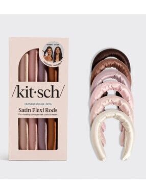 Kitsch Satin-Wrapped Flexi Rods - 6 Count for Glamorous Curls!